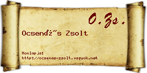Ocsenás Zsolt névjegykártya
